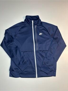 Nike Men's Sportswear Tribute N98 Track Jacket Midnight Navy White Zip
